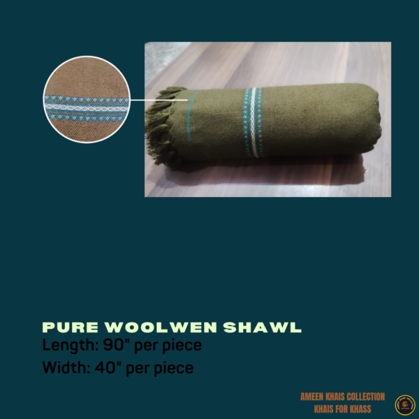 Pure Wool Shawl For Men (Dimensions 90*40 Handwoven)