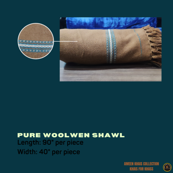 Pure Wool Shawl For Men (Dimensions 90*40 Handwoven)