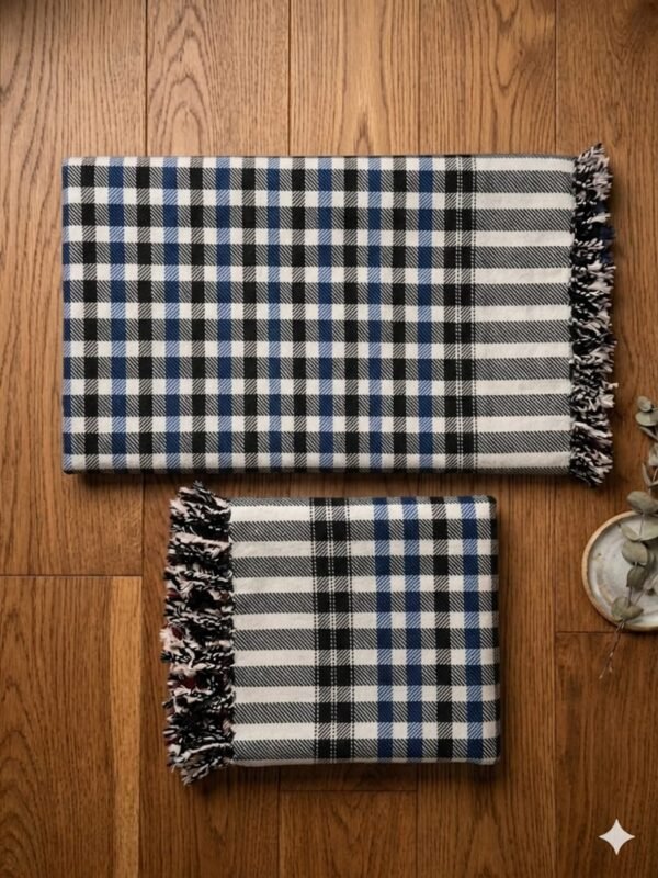 2 Pice of Pure Cotton Kasuri Khais (کھیس) Throw