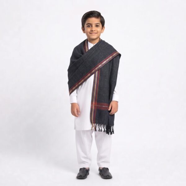 Dark Brown Pasham Shawl for Kids